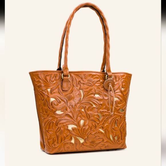 Patricia Nash Adeline 10th Edition Hand Cutout Tooled Leather Tote Bag 🤎 - Picture 13 of 13